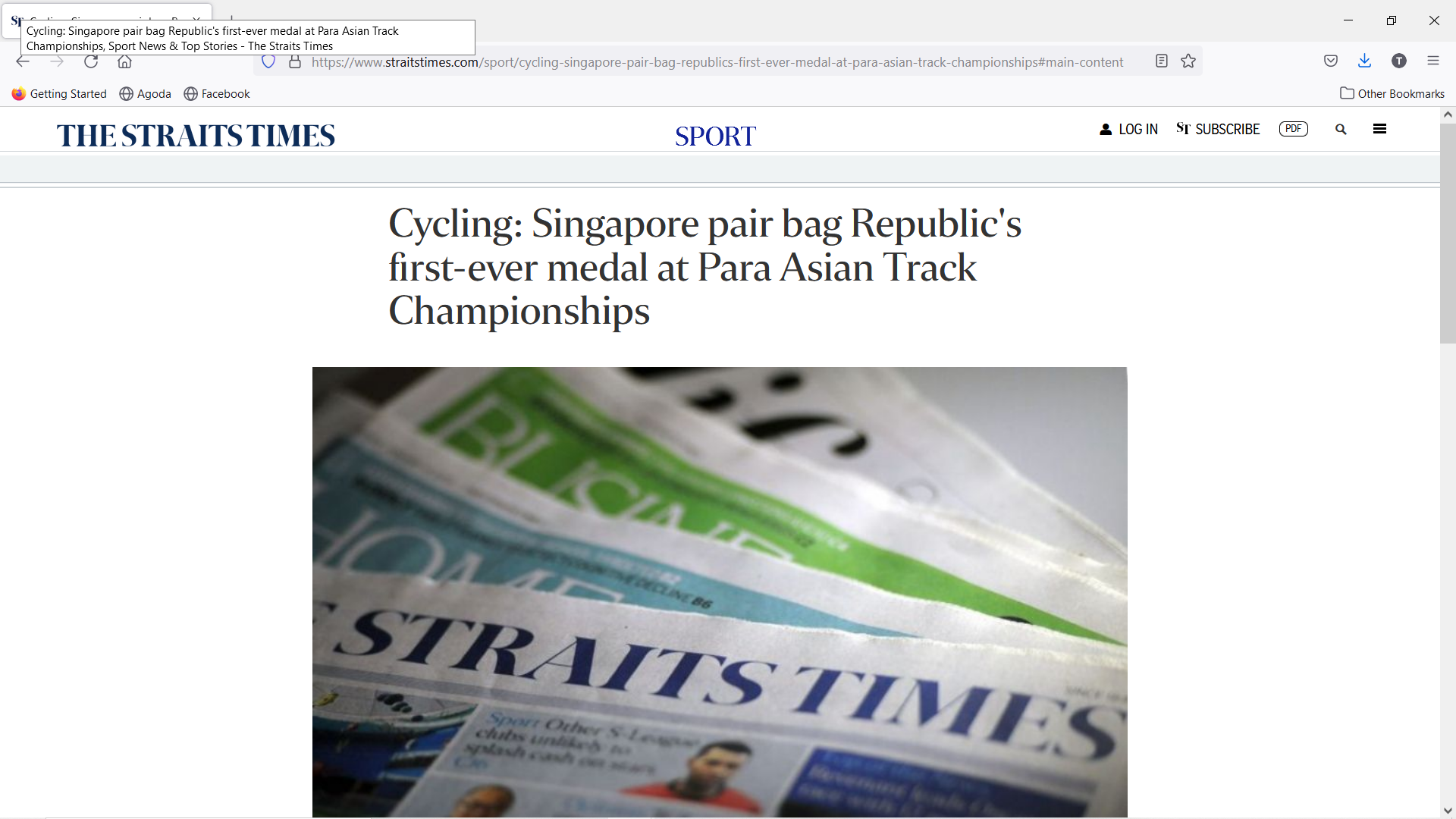 Cycling: Singapore pair bag Republic's first-ever medal at Para Asian Track Championships Screenshot
